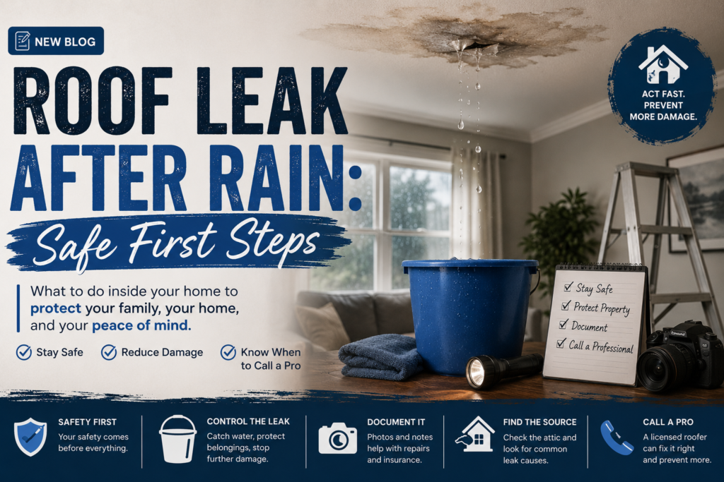 Roof Leak After Rain: Safe First Steps