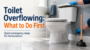 Toilet Overflowing: What to Do First