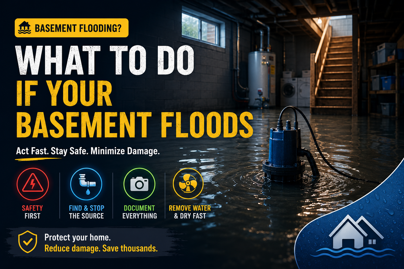 Basement Flooding: Safe First Steps for Homeowners | EskiTips