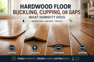 Hardwood Floor Buckling, Cupping, or Gaps: What Humidity Does