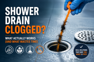 Shower Drain Clogged: What Actually Works (and What Wastes Time)