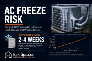 Central AC Freezing Up in Extreme Heat: Causes and What to Check
