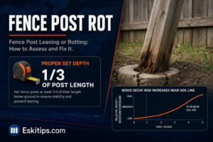 Fence Post Leaning or Rotting: How to Assess and Fix It